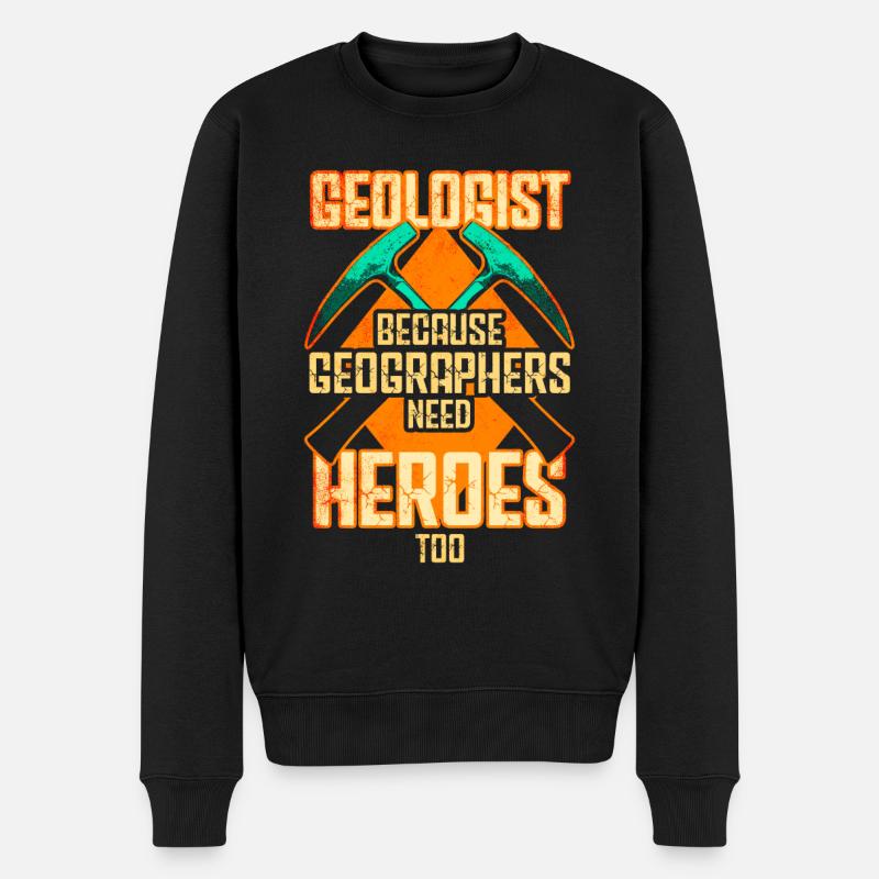 Geologe - Männer Premium Bio Pullover - Schwarz