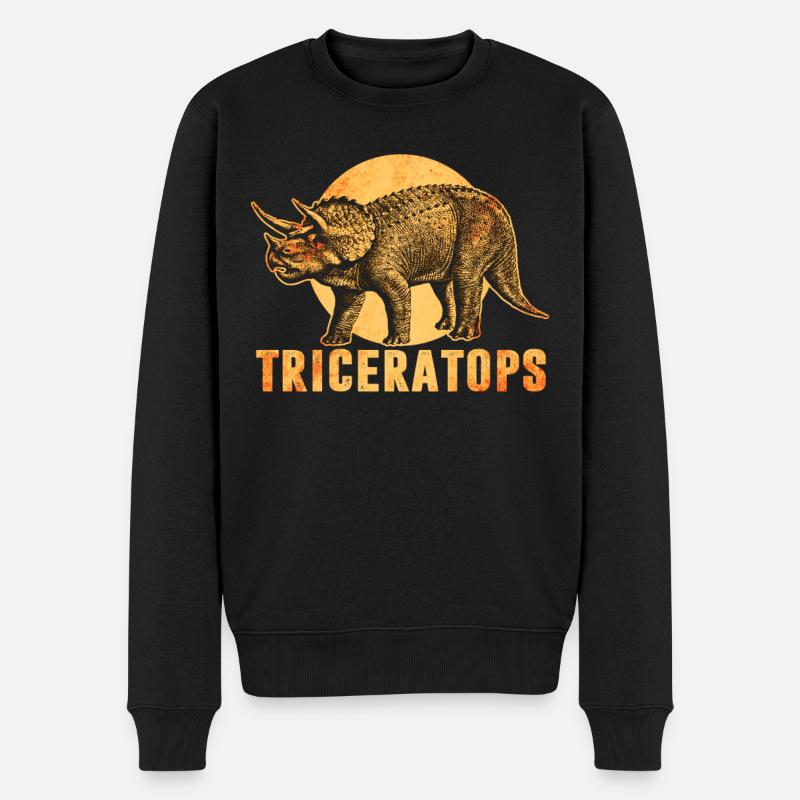 Tricératops Dinosaures - Pull Premium bio Homme - noir