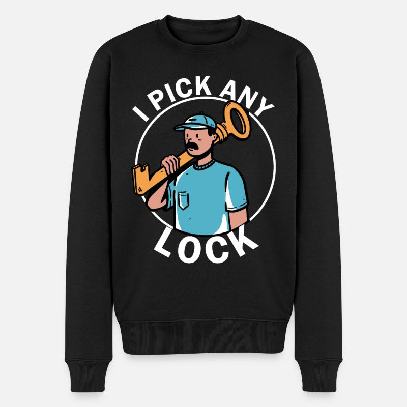 Locksmith security technology - Men's Premium Organic Jumper - black