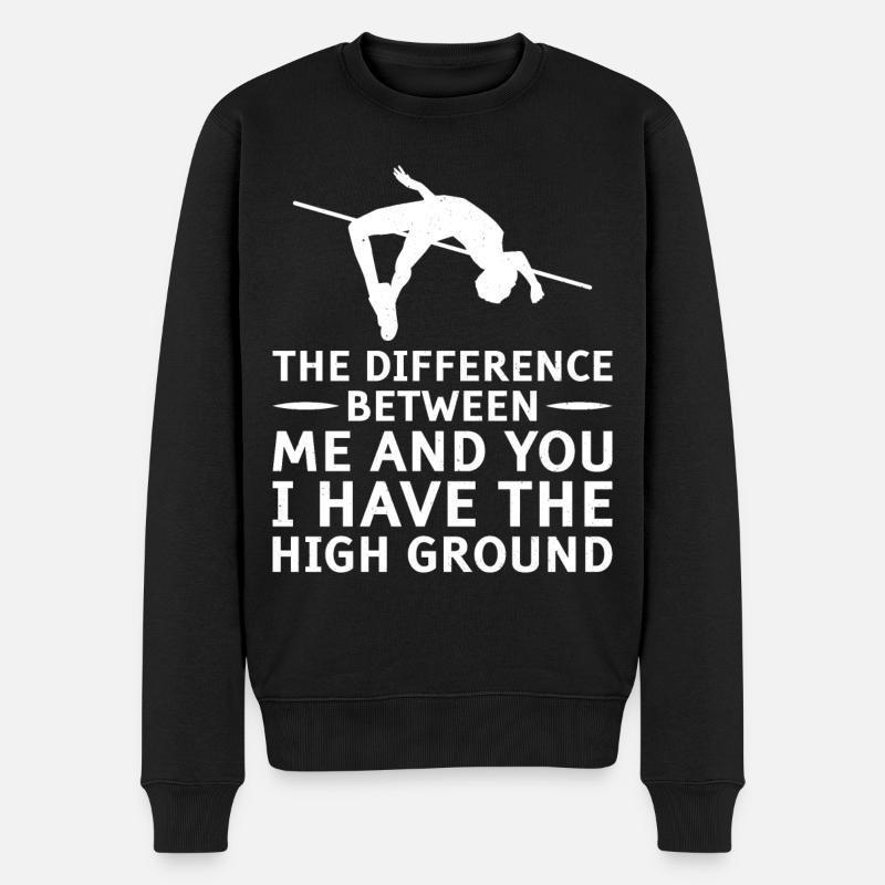 Stabhochsprung Stabspringer Leichtathletik - Männer Premium Bio Pullover - Schwarz