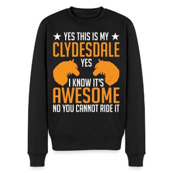 Clydesdale Cold Blood Horse Écosse Cheval - Pull Premium bio Homme - noir - Devant - Nico (187cm)