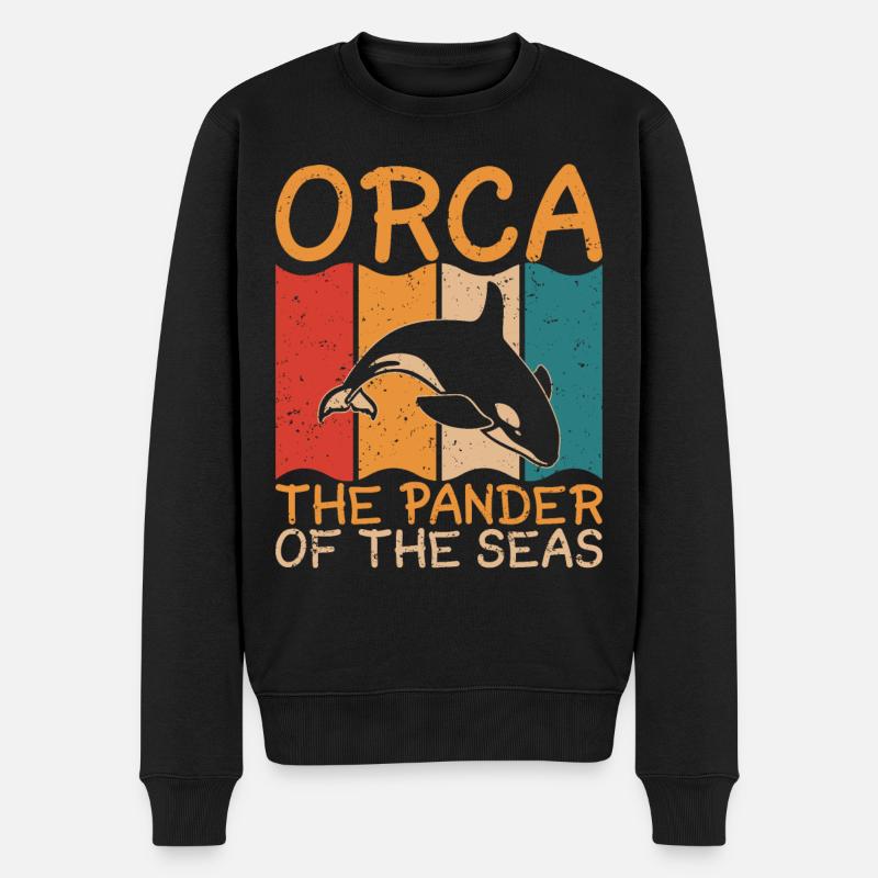 Orca Meeresbiologe Schwertwal Killerwal - Männer Premium Bio Pullover - Schwarz
