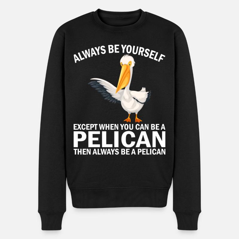 Pelican Pelicans Oiseaux Oiseaux Oiseaux - Pull Premium bio Homme - noir