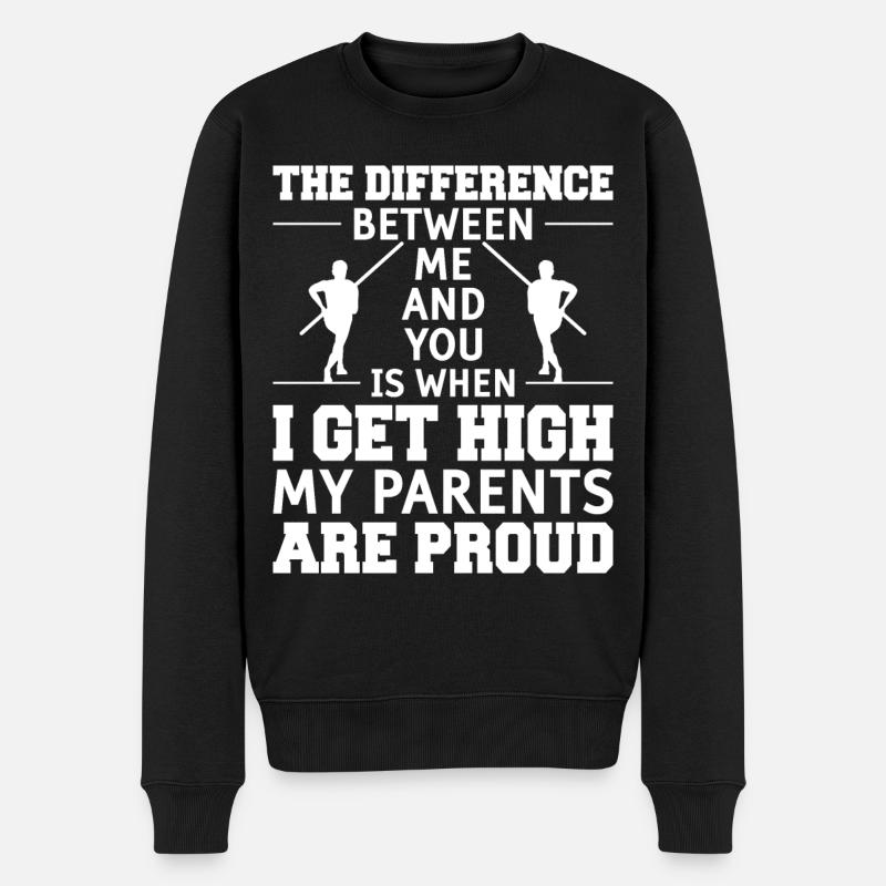 Stabhochsprung Stabspringer Leichtathletik - Männer Premium Bio Pullover - Schwarz