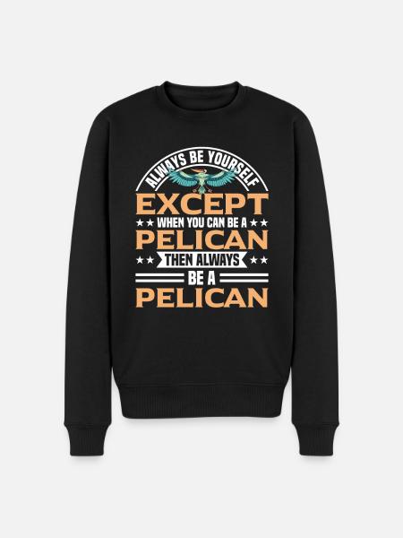 Pelican Pelicans Birds Waterfowl - Men's Premium Organic Jumper - black