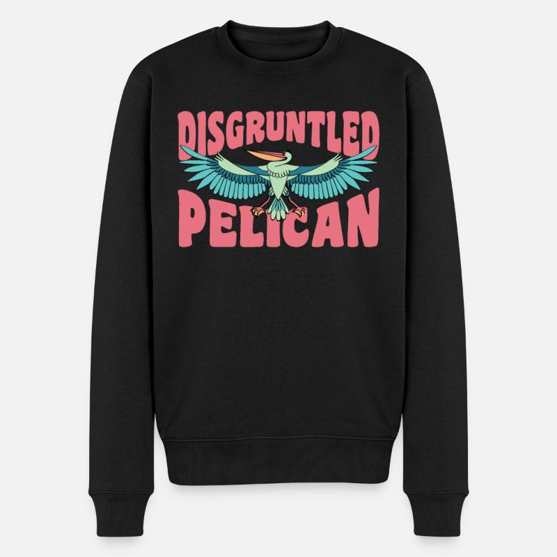 Pelican Pelicans Oiseaux Oiseaux Oiseaux - Pull Premium bio Homme - noir