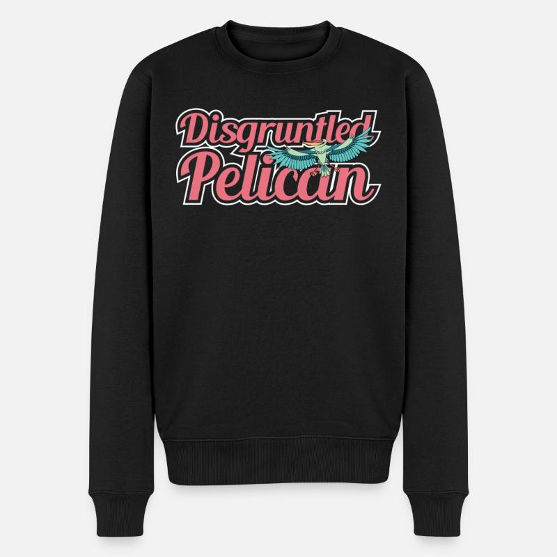 Pelikan Pelikane Vögel Wasservogel - Männer Premium Bio Pullover - Schwarz