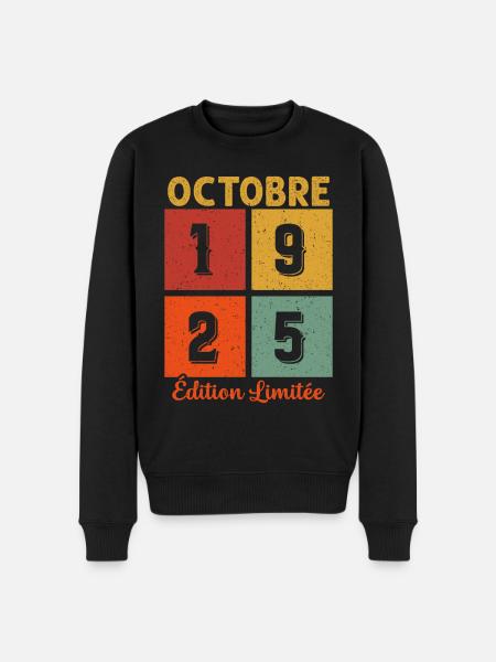 Octobre 1925 Édition limitée - Pull Premium bio Homme - noir
