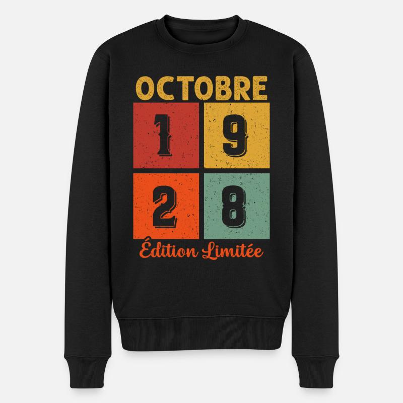 Octobre 1928 Édition limitée - Pull Premium bio Homme - noir