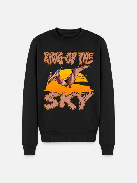 König der Lüfte Pterodactyl Pteranodon - Männer Premium Bio Pullover - Schwarz