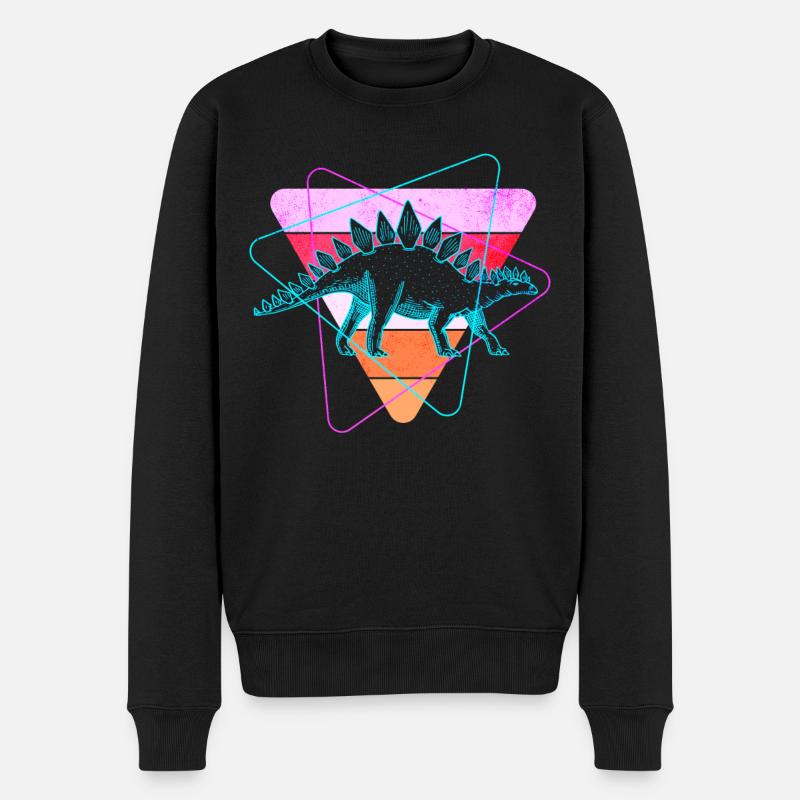Dinosaures stégosaures - Pull Premium bio Homme - noir