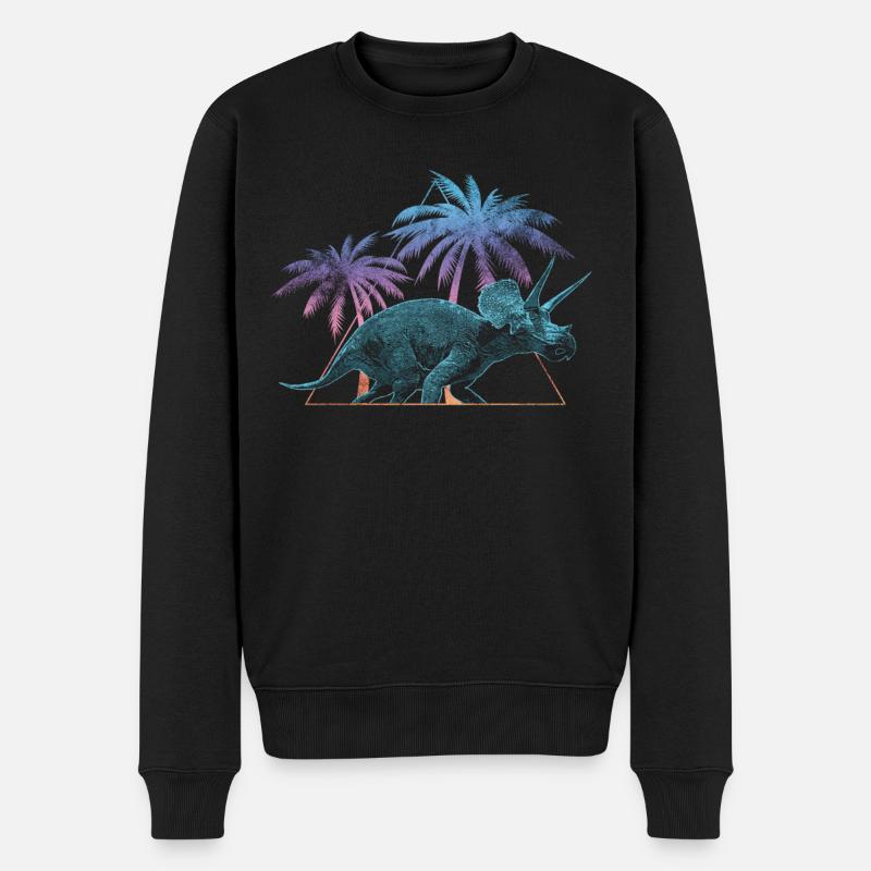 Dinosaure Triceratops - Pull Premium bio Homme - noir