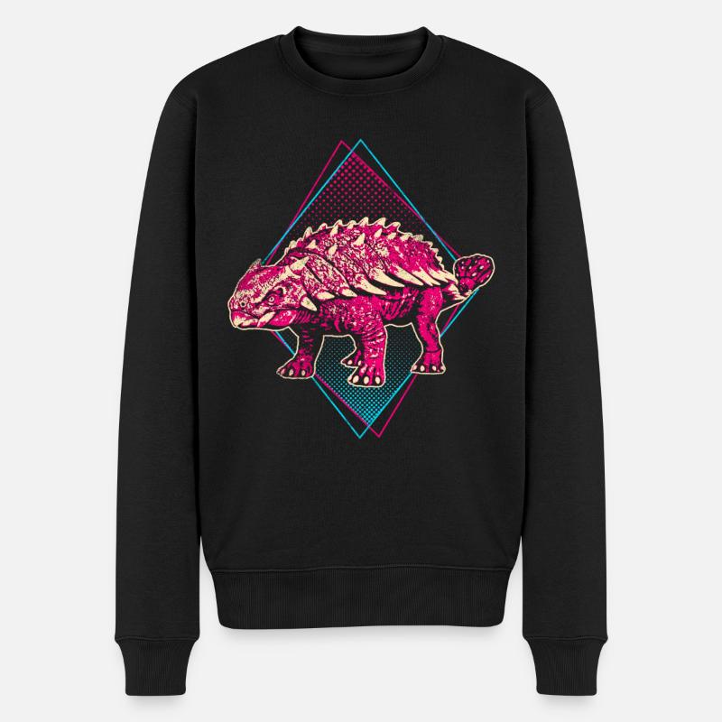 Ankylosaurus Dinosaurier - Männer Premium Bio Pullover - Schwarz
