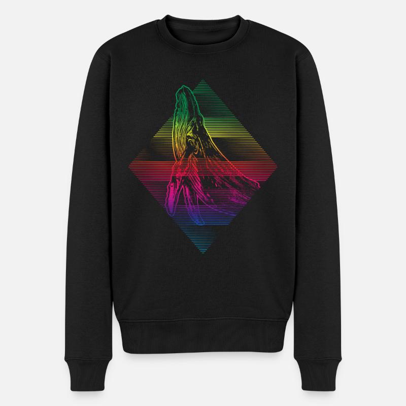 Buckelwal - Männer Premium Bio Pullover - Schwarz