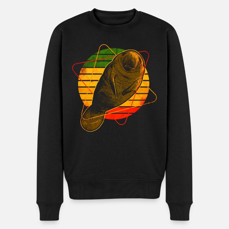 Seekuh - Manati - Männer Premium Bio Pullover - Schwarz