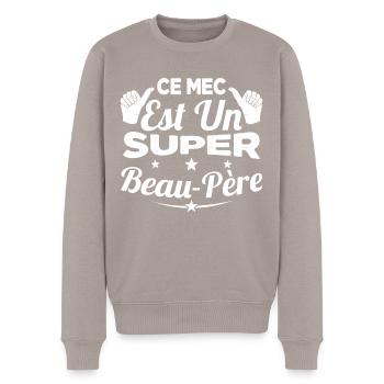 Ce Mec est un Super Beau-Père - Pull Premium bio Homme - taupe - Devant - Nico (187cm)