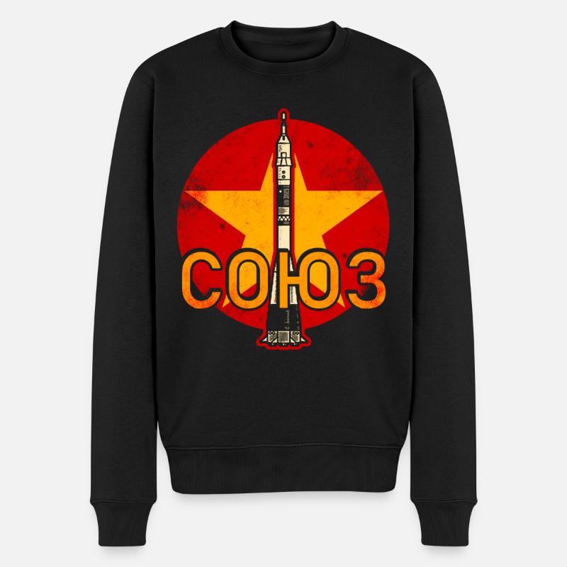 Fusée Soyouz Union soviétique - Pull Premium bio Homme - noir