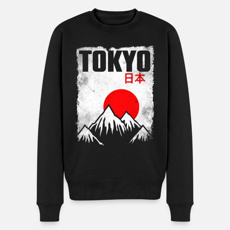 Tokio Japan - Männer Premium Bio Pullover - Schwarz