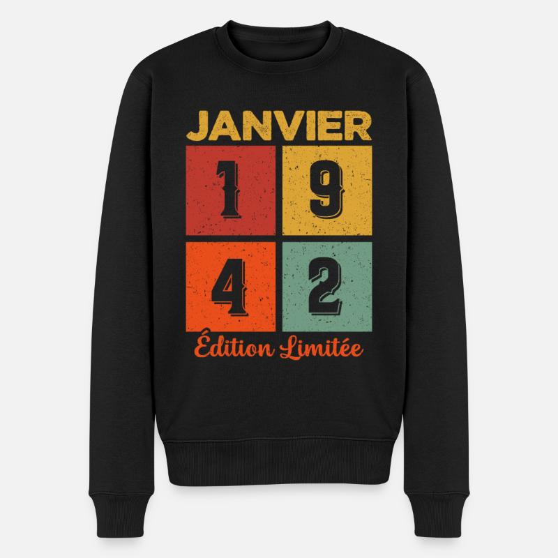 Janvier 1942 Édition limitée - Pull Premium bio Homme - noir