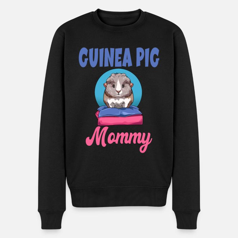 Meerschweinchen Mama für eine Meerschweinchen - Männer Premium Bio Pullover - Schwarz