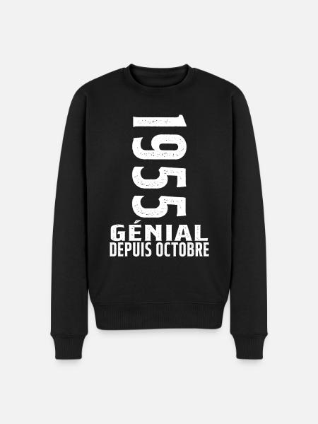Génial(e) Depuis Octobre 1955 - Pull Premium bio Homme - noir