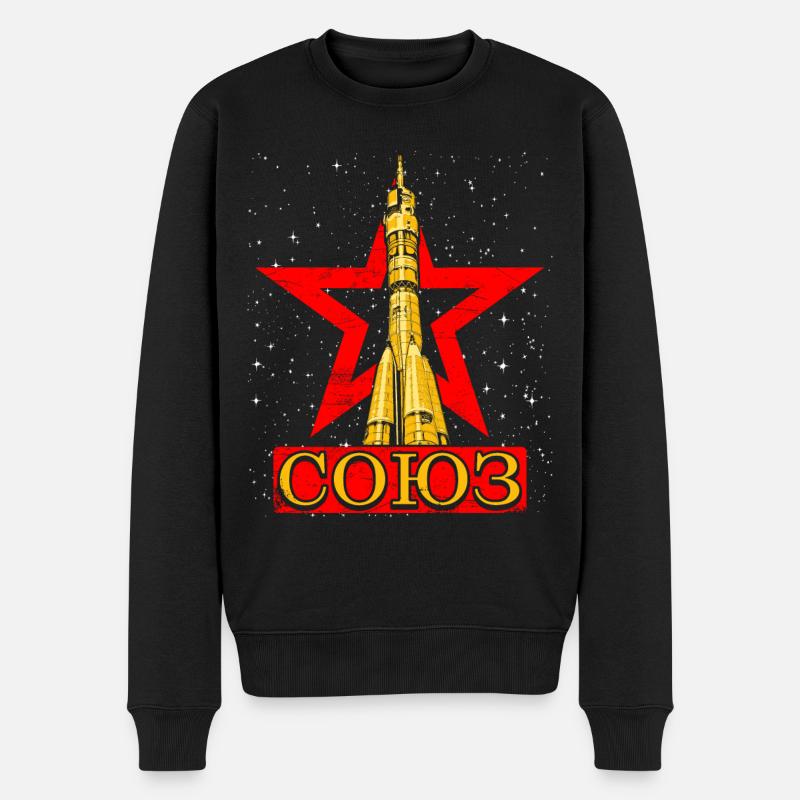 Soviet Soyuz rocket - Men's Premium Organic Jumper - black