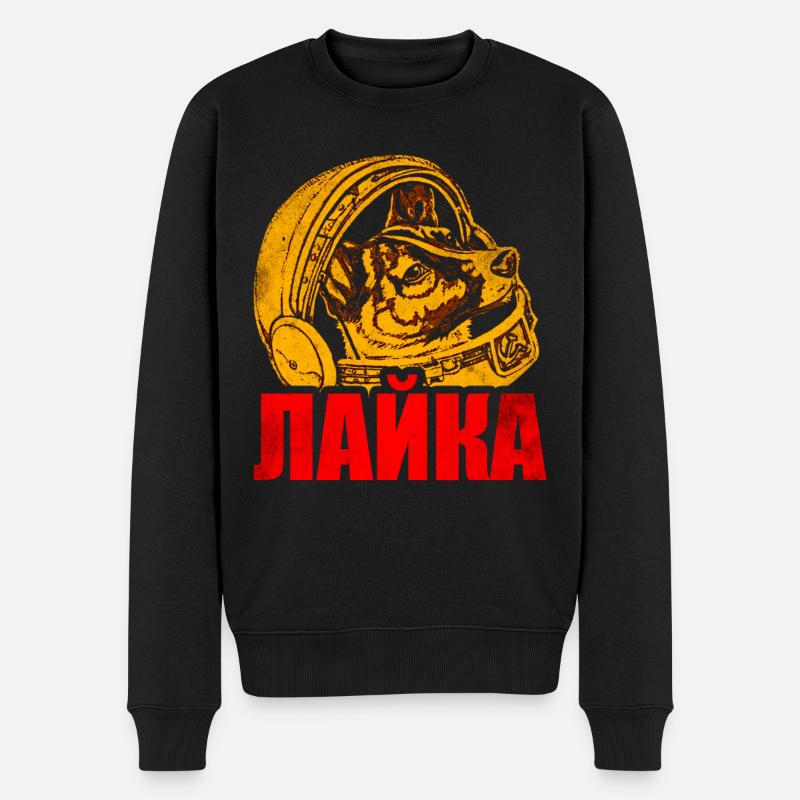 Laika Chien de l’espace - Pull Premium bio Homme - noir