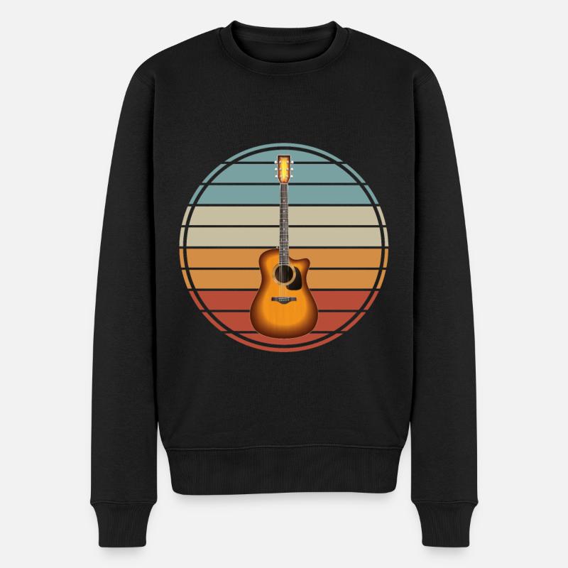 Guitariste Idée Cadeau Pour Le Musicien Guitare - Pull Premium bio Homme - noir