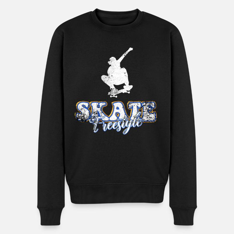 Skateboard Freestyle - Pull Premium bio Homme - noir