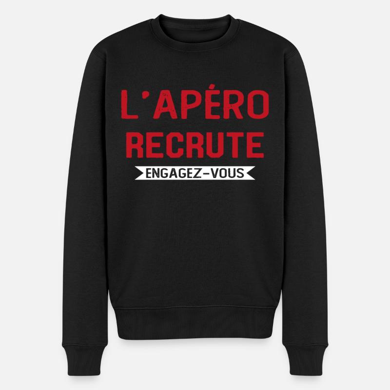 L'apéro Recrute Engagez-vous - Pull Premium bio Homme - noir