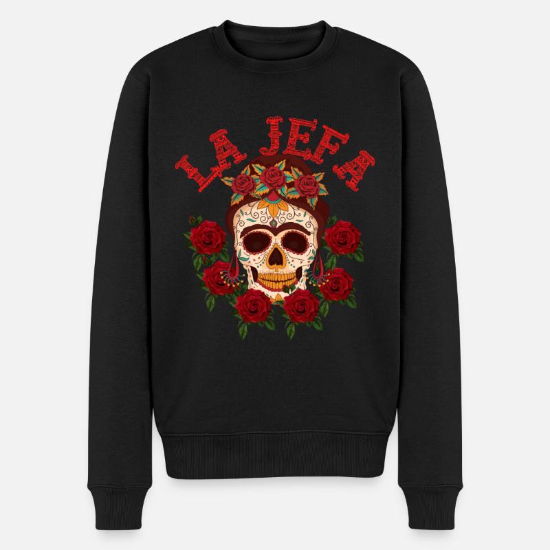 La Jefa: die Chefin, le patron - Pull Premium bio Homme - noir