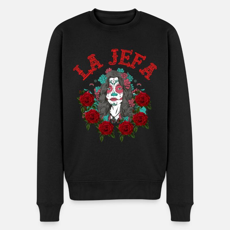 La Jefa: die Chefin, le patron - Pull Premium bio Homme - noir