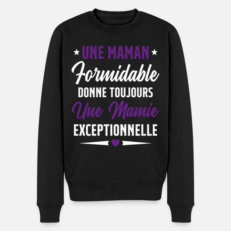 Grand-Mère - Une Mamie Exceptionnelle - Pull Premium bio Homme - noir