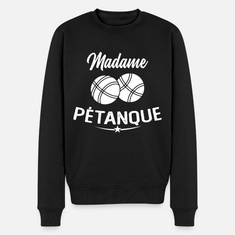 Madame Pétanque Humour Cadeau - Pull Premium bio Homme - noir