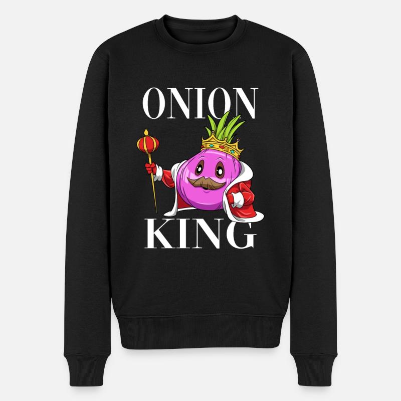 Onion King - Männer Premium Bio Pullover - Schwarz