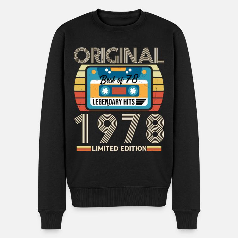 Cadeau D’anniversaire Vintage 1978 Édition Limitée - Pull Premium bio Homme - noir