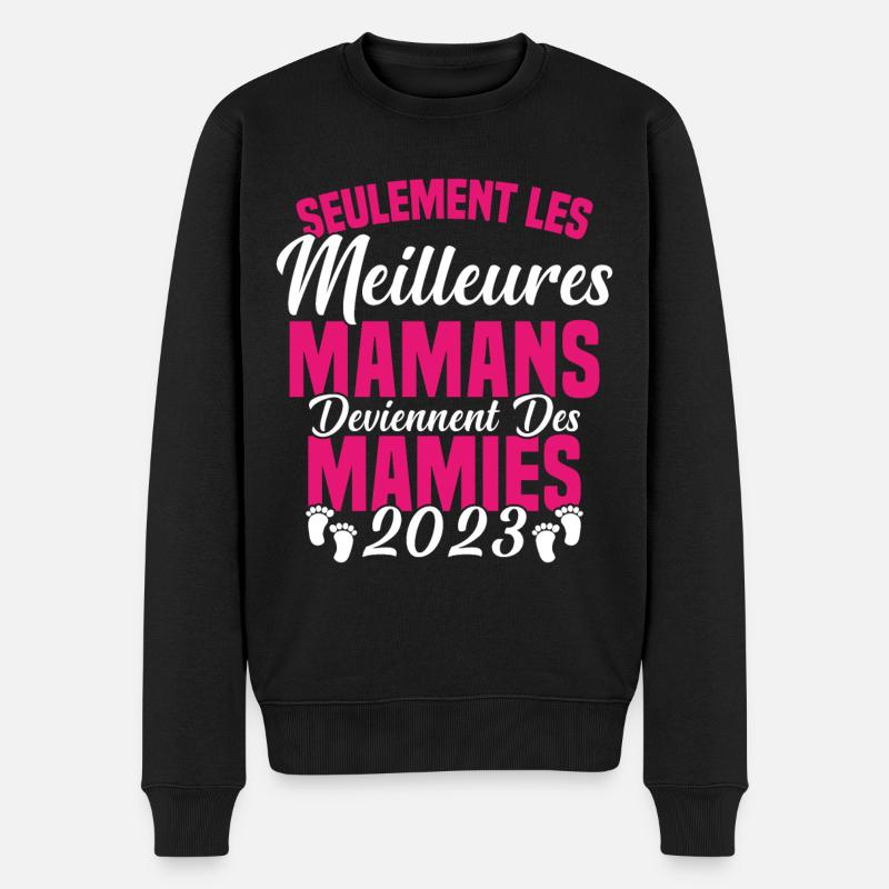 Les Meilleures Mamans Deviennent des Mamie 2023 - Pull Premium bio Homme - noir