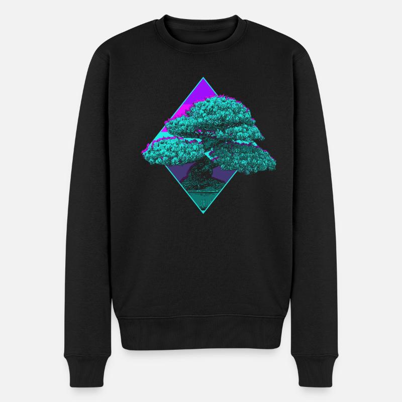 Bonsai Baum - Männer Premium Bio Pullover - Schwarz