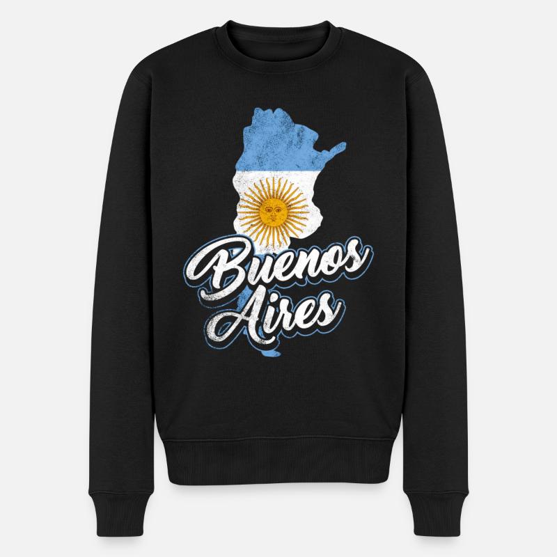 Buenos Aires Argentine - Pull Premium bio Homme - noir
