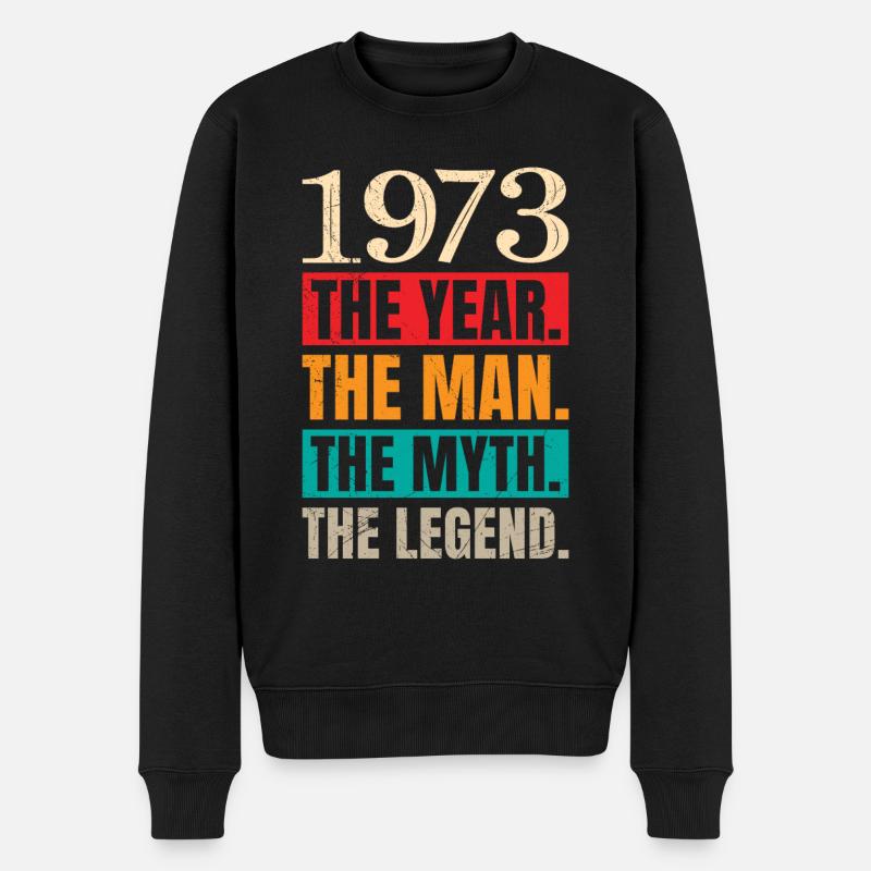 50 ans - Pull Premium bio Homme - noir