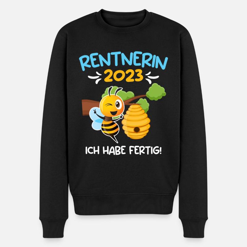 Rentnerin 2023 ich habe fertig Renteneintritt - Männer Premium Bio Pullover - Schwarz