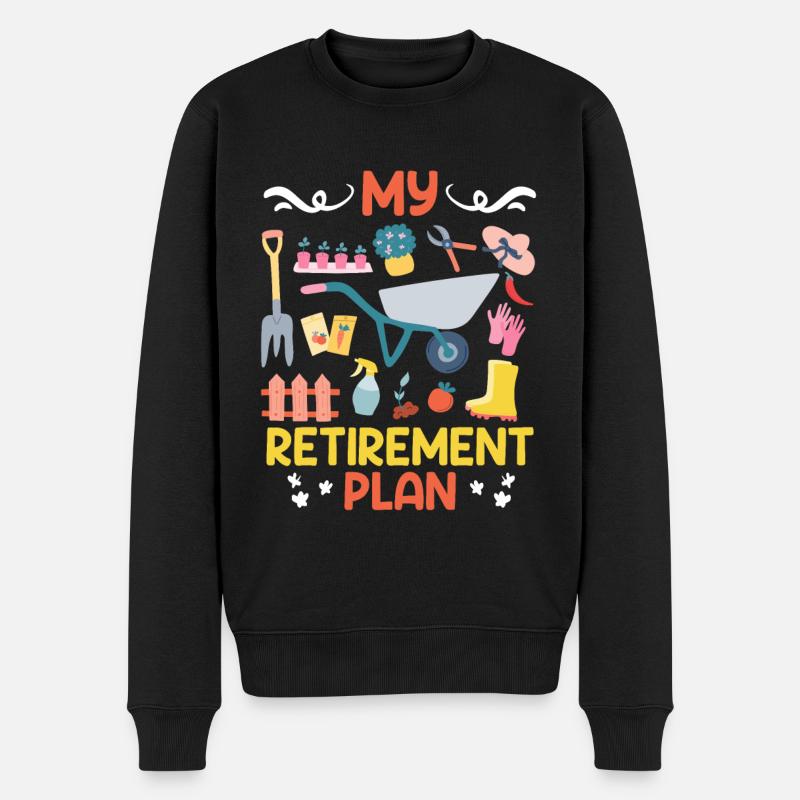 Mein Plan Ruhestand Renteneintritt Rentner - Männer Premium Bio Pullover - Schwarz
