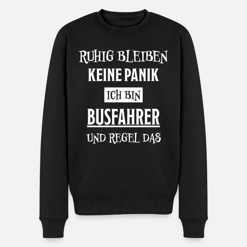 Busfahrer Beruf Lustiger Spruch Busfahrer Geschenk - Männer Premium Bio Pullover - Schwarz