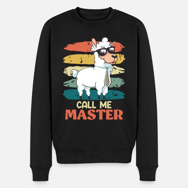 Call me Master Abschluss - Männer Premium Bio Pullover - Schwarz