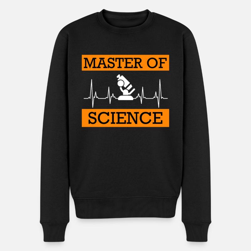 Ich habe meinen Master Abschluss Master of Science - Männer Premium Bio Pullover - Schwarz