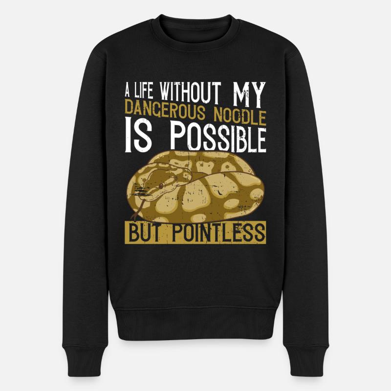 Banana Ballpython Königspython - Men's Premium Organic Jumper - black