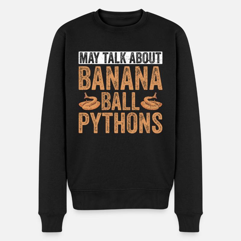 Banana Königspython Königspython Besitzer - Men's Premium Organic Jumper - black