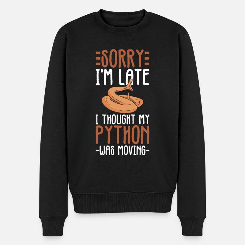 Banane Königspython Schlange - Männer Premium Bio Pullover - Schwarz