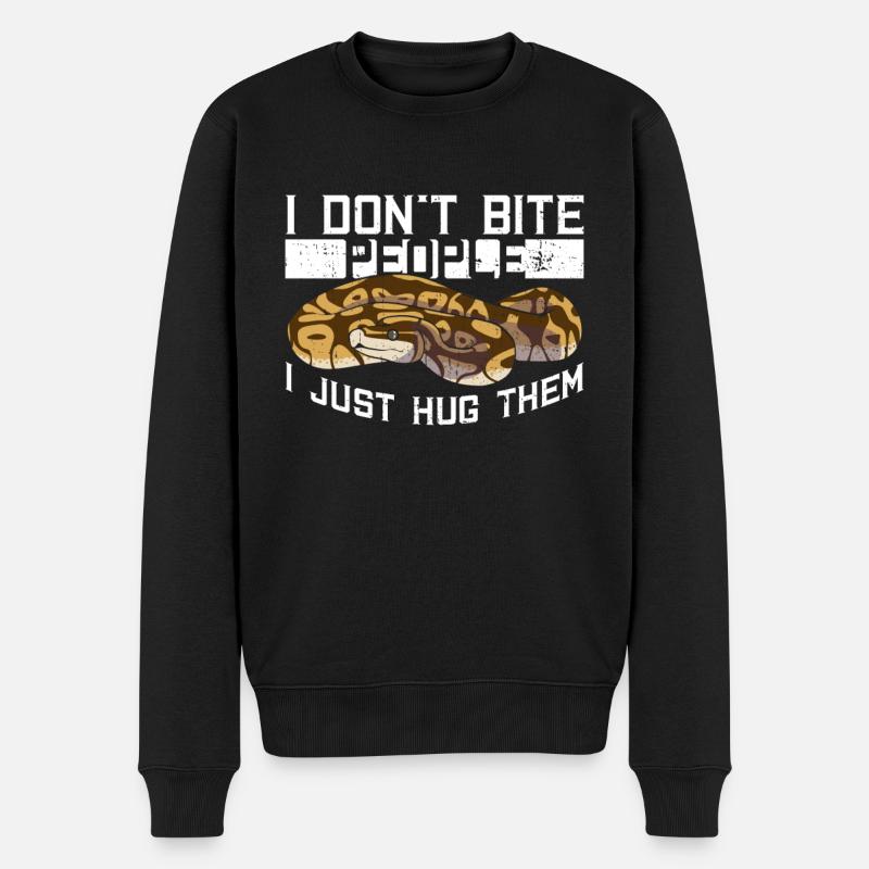 Königspython Bananenkugel Königspython - Männer Premium Bio Pullover - Schwarz