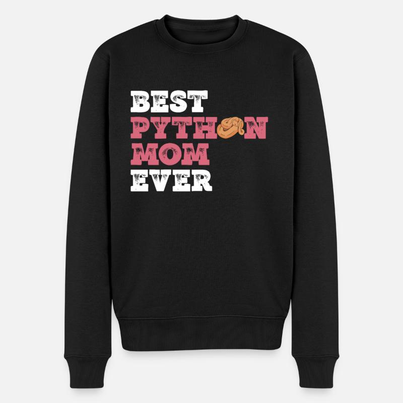 Königspython Mutter Banane Königspython Mama - Männer Premium Bio Pullover - Schwarz